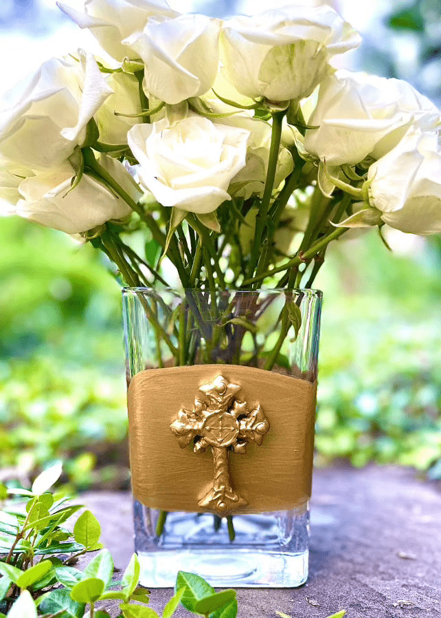 Carol Cassisa Carol Cassisa Rectangle Vase Cross - Little Miss Muffin Children & Home