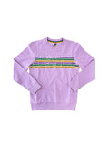 Mardi Gras Creations Youth Sequin Stripes French Terry Long Sleeve - Lavender