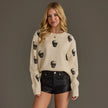 Ivory Skull Sweater