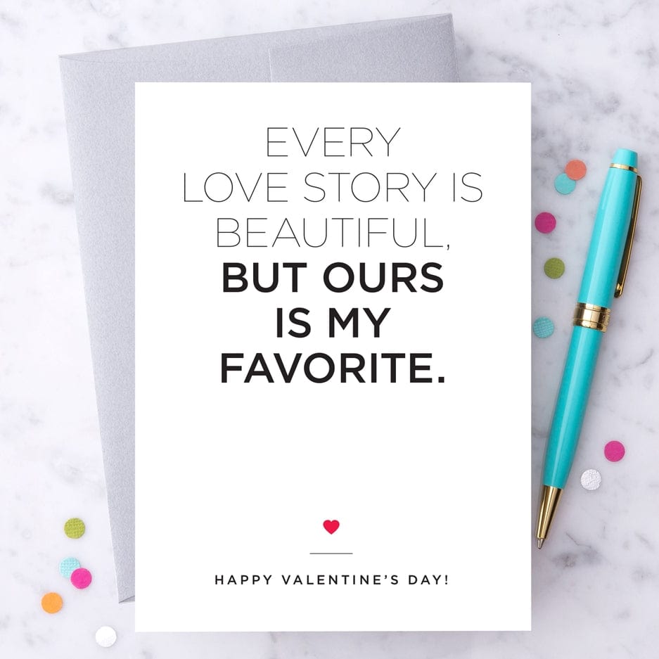 Design with Heart Design with Heart "Every Love Story Is Beautiful" Valentine's Day Card - Little Miss Muffin Children & Home