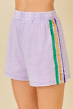 Main Strip Mardi Gras Sequin Stripe Trim Short