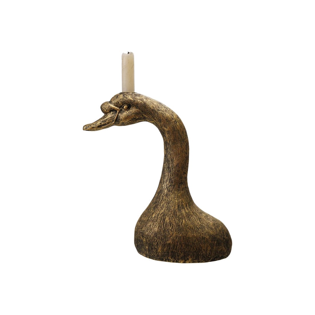 Resin Goose Head Taper Candle Holder