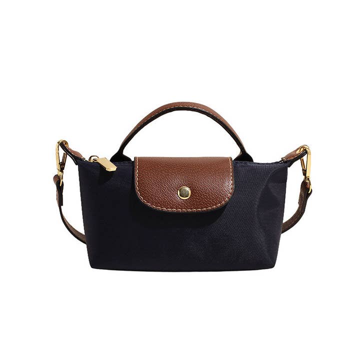 Navy Color Block Flap Crossbody Phone Wallet Bag