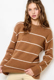 La Miel Loose Fit Striped Long Sleeve Sweater in Gucci