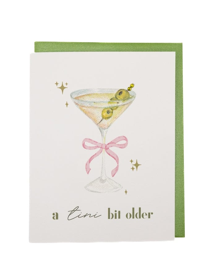 Lavender Vines 'Tini Bit Older' Olive Martini Birthday Greeting Card - Little Miss Muffin Children & Home