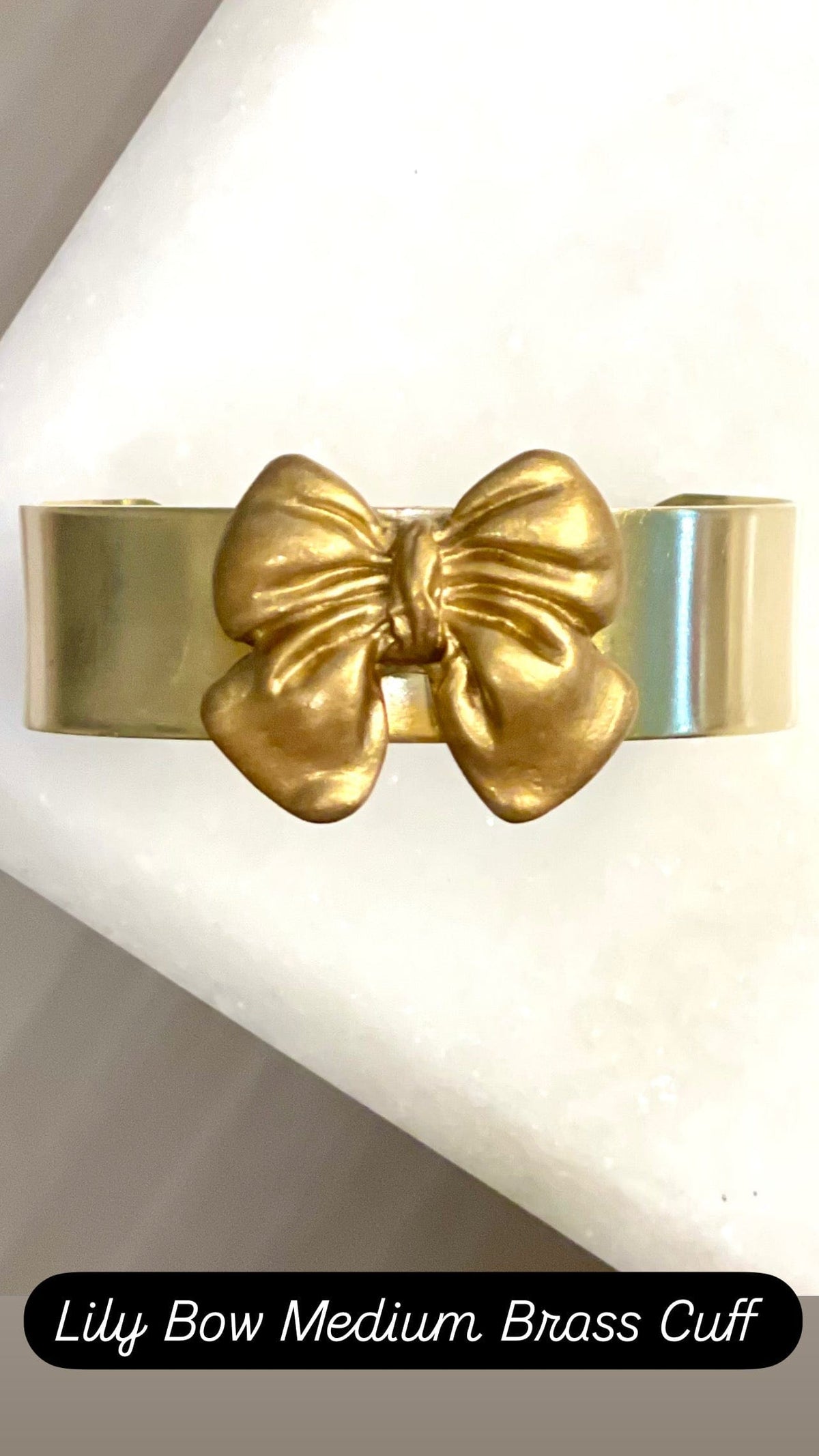 Carol Cassisa Carol Cassisa Lily Bow Medium Brass Cuff - Little Miss Muffin Children & Home