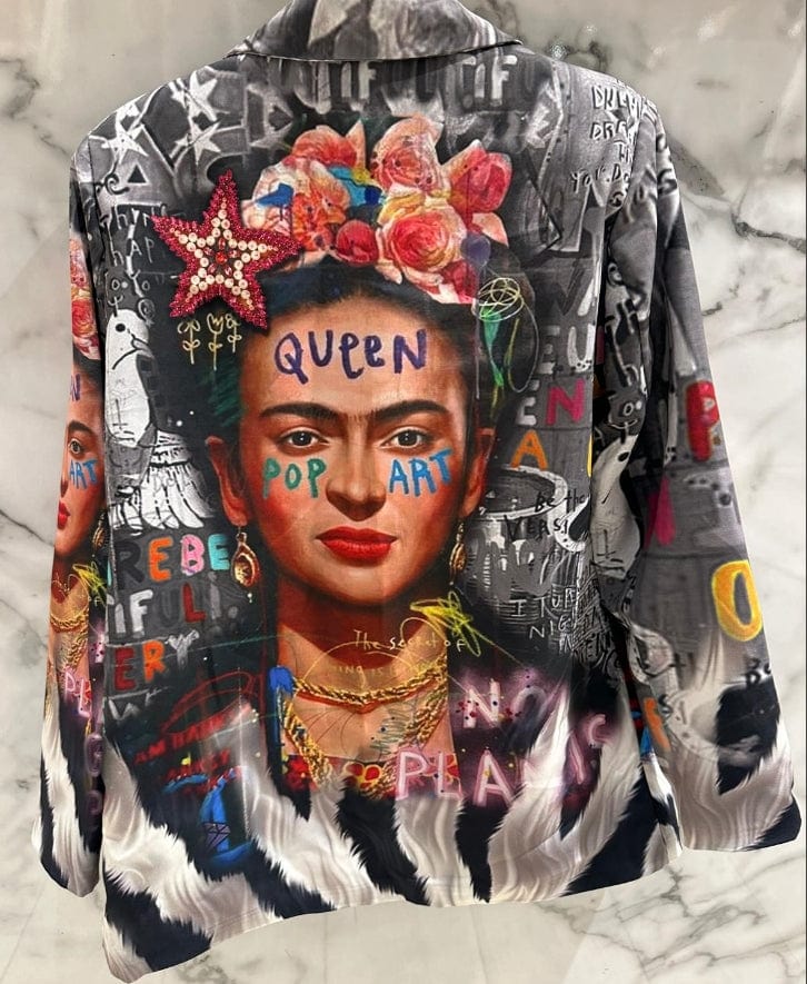 Loowie Italian Pop Art "Frida" Print Blazer - Little Miss Muffin Children & Home