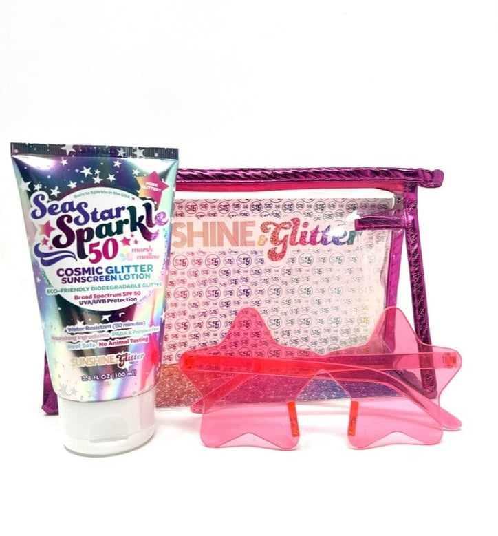 Sunshine & Glitter Sunshine & Glitter Cosmic Stardust Pink Travel Gift Set - Little Miss Muffin Children & Home