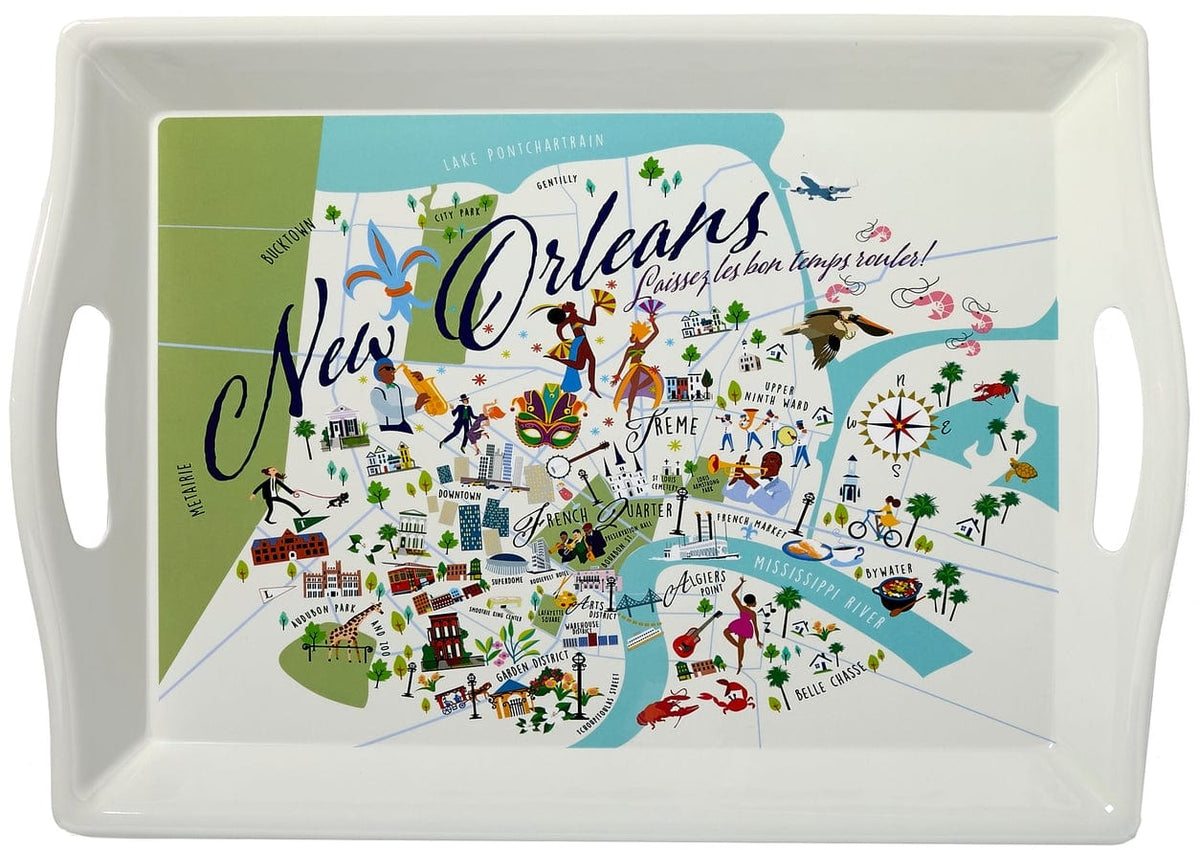 Galleyware Galleyware New Orleans Rectangular Serving Tray with Handles - Little Miss Muffin Children & Home