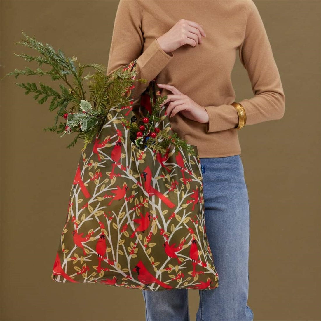 Rock Flower Paper Rock Flower Paper Red Cardinals Blu Bag Reusable Shopper Tote - Little Miss Muffin Children & Home