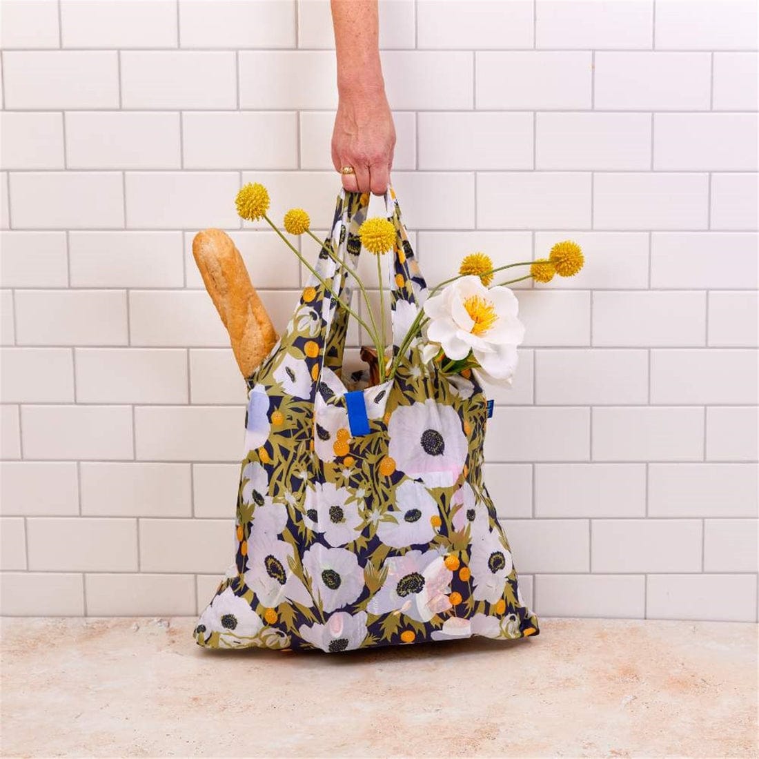 Rock Flower Paper Rock Flower Paper Anemone Poppy Blu Bag Reusable Shopper Tote - Little Miss Muffin Children & Home