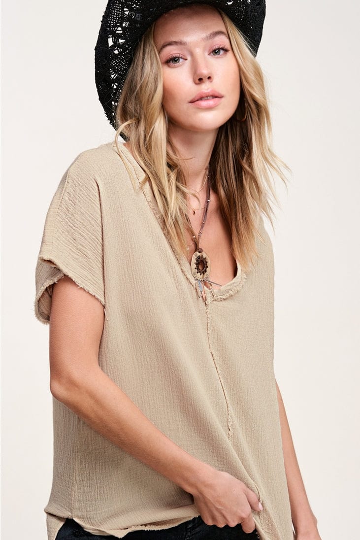 La Miel Loose Fit Gauze Short Sleeve Top - Little Miss Muffin Children & Home