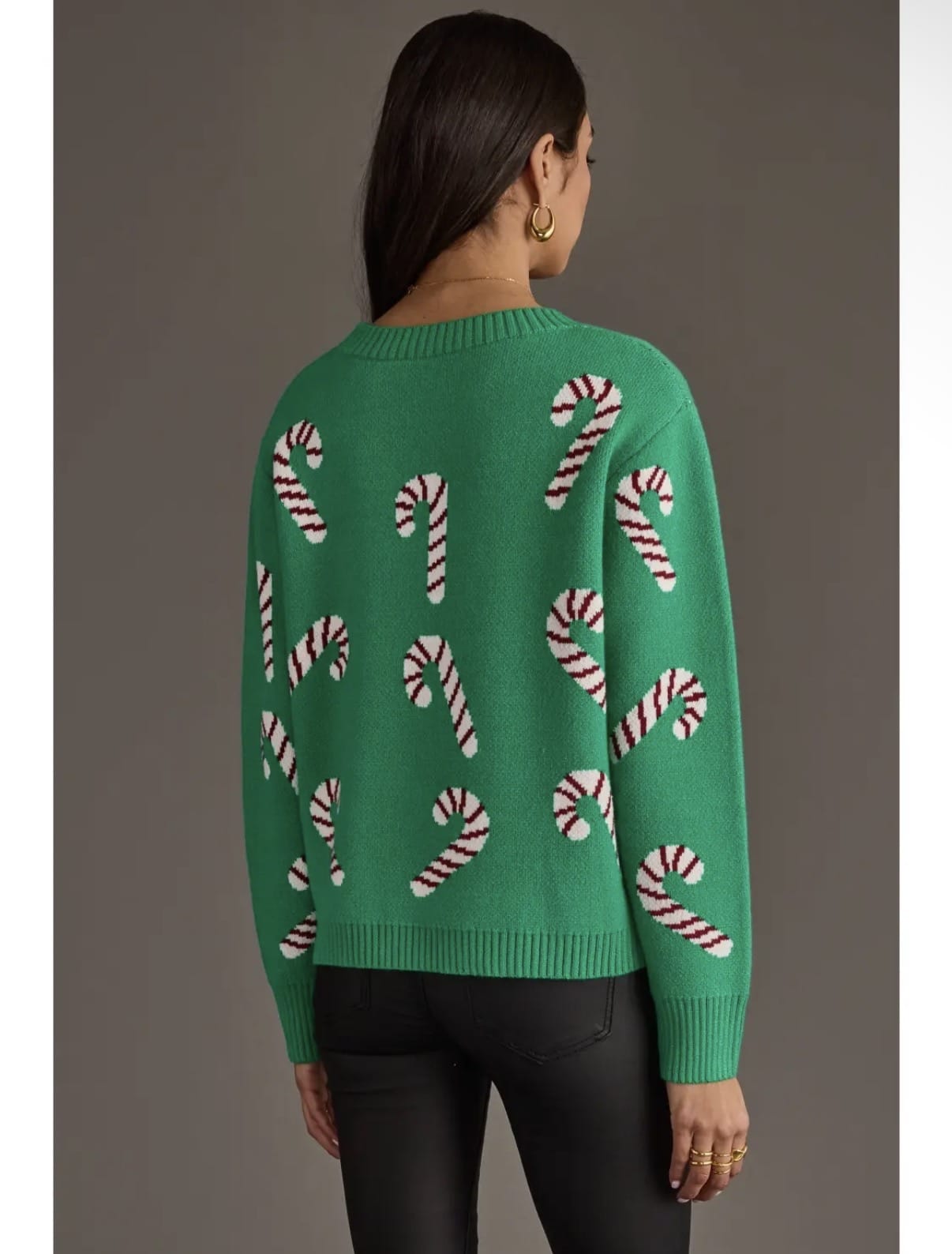 Green Candy Cane Sweater