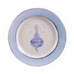 Creative Co-op Stoneware Plate with Ornament Image & Electroplated Edges, 4 Styles - Little Miss Muffin Children & Home