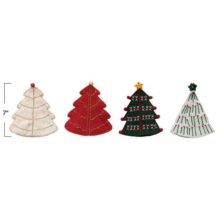 Creative Co-Op Creative Co-op Handmade Wool Felt Tree Bottle Topper, Available in 4 Colors - Little Miss Muffin Children & Home