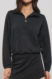 Urban Daizy Urban Daizy Quarter Zip Pullover in Black - Little Miss Muffin Children & Home