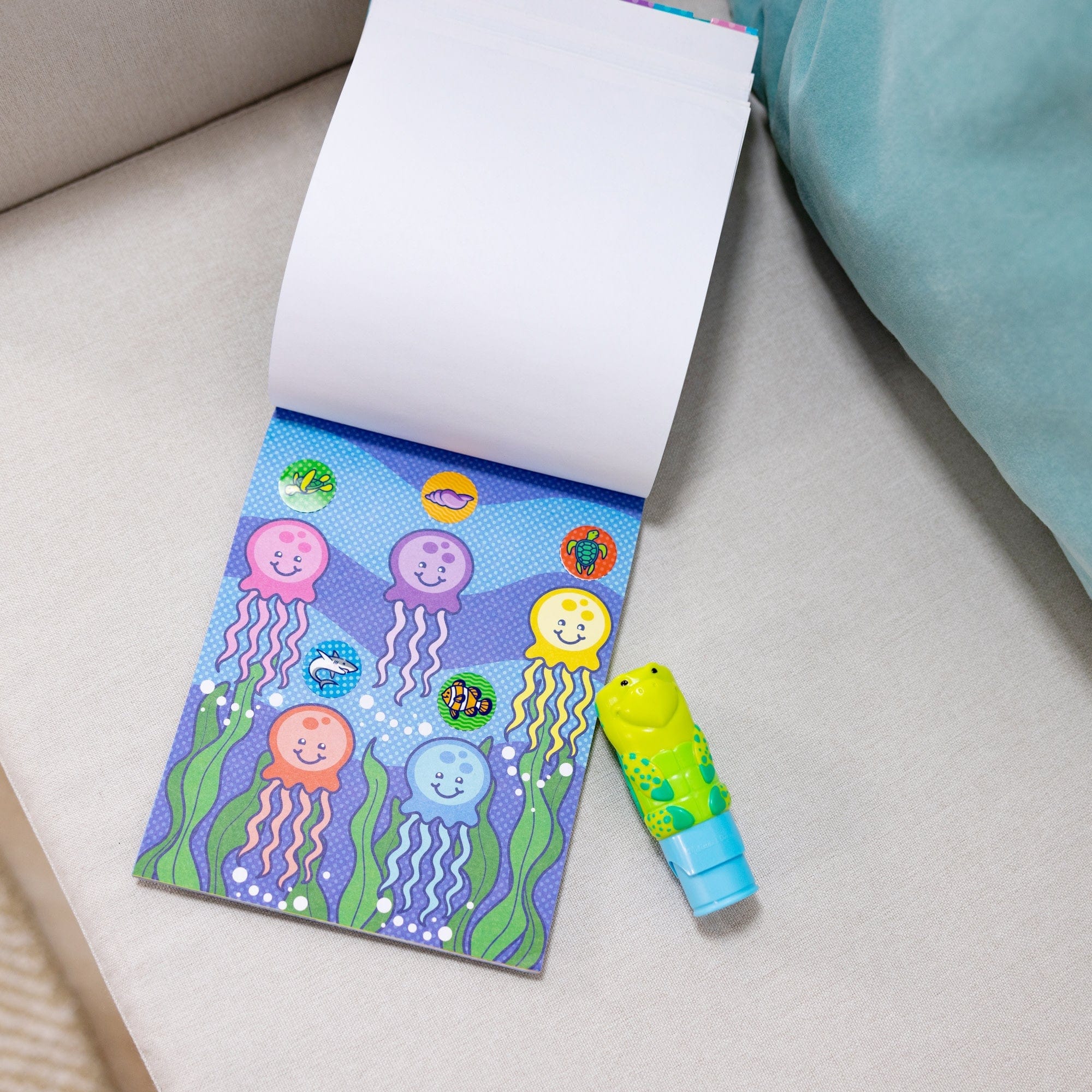 Melissa & Doug Melissa & Doug Sticker WOW!® Activity Pad & Sticker Stamper - Sea Turtle - Little Miss Muffin Children & Home