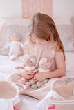 Tikiri Toys Tikiri Toys Soft Doll Rheya Baby Dark Skin with Carry Cot, Bottle & Blanket - Little Miss Muffin Children & Home