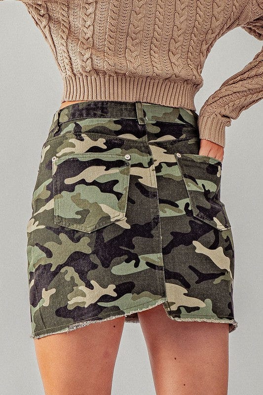Urban Daizy Urban Daizy Camo Print Asymmetrical Hem Mini Skirt - Little Miss Muffin Children & Home