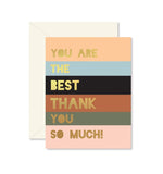 Ginger P Designs Colorblock Thank You Greeting Card