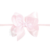 Beyond Creations 1/4" Pantyhose Headband with Satin Bow, Pink