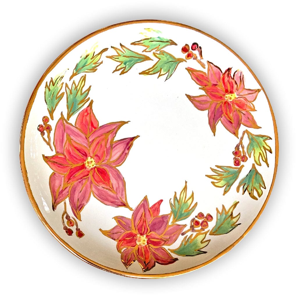 Magnolia Creative Co Magnolia Creative Co Poinsettia Round Platter - Little Miss Muffin Children & Home