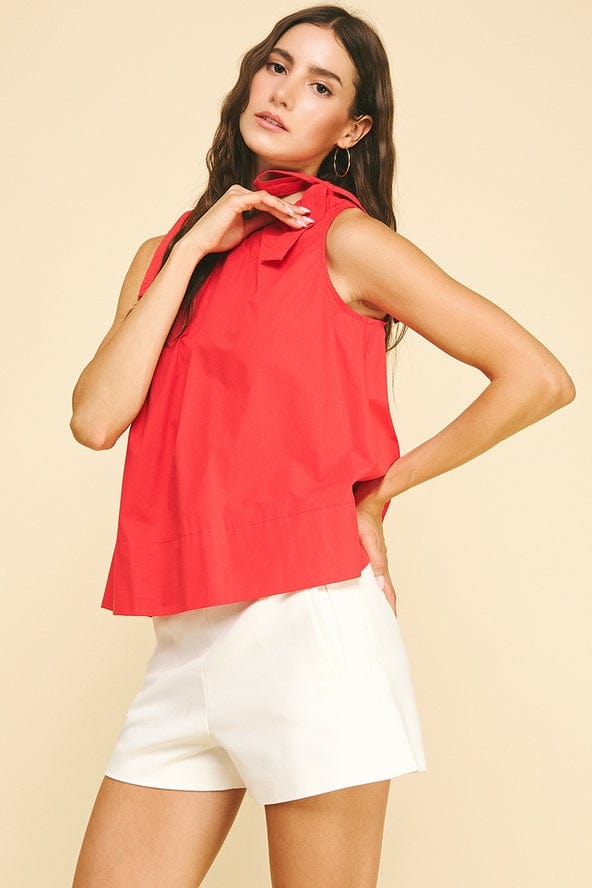 Pinch Tie Shoulder Sleeveless Top - Little Miss Muffin Children & Home