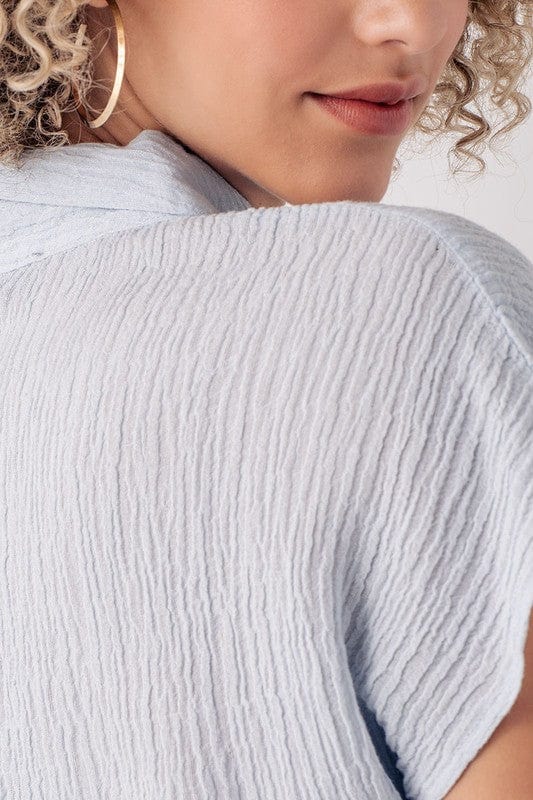 Urban Daizy Urban Daizy Button Down Crop Top Elastic Shorts Gauze Set - Little Miss Muffin Children & Home