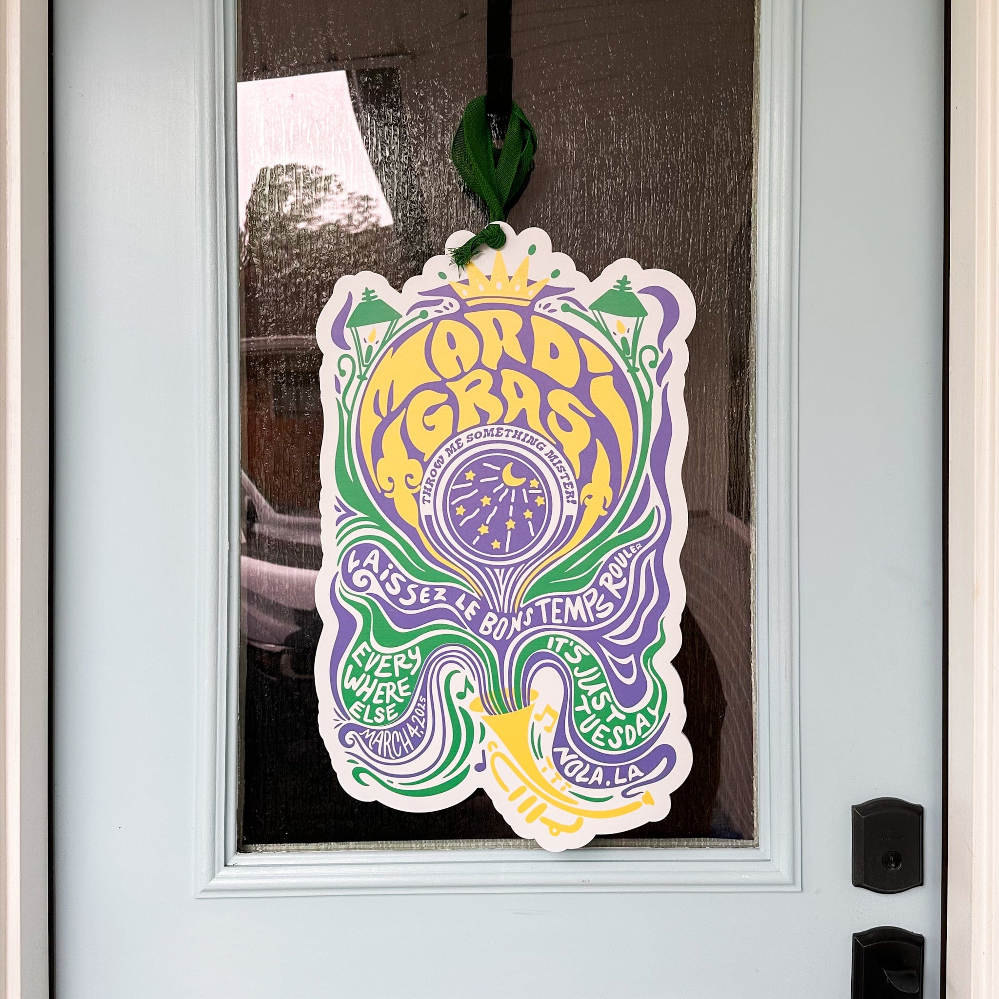 Whereable Art Whereable Art Mardi Gras Psychedelic Door Hanger - Little Miss Muffin Children & Home