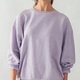 Urban Daizy Urban Daizy Emily Oversized Vintage Wash Sweater in Lavender - Little Miss Muffin Children & Home