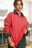 La Miel La Miel Windowpane Pattern Knit Sweater - Little Miss Muffin Children & Home