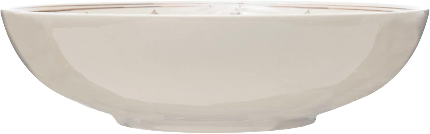 Creative Co-op Creative Co-op Hand Painted Stoneware Serving Bowl with Pattern - Little Miss Muffin Children & Home