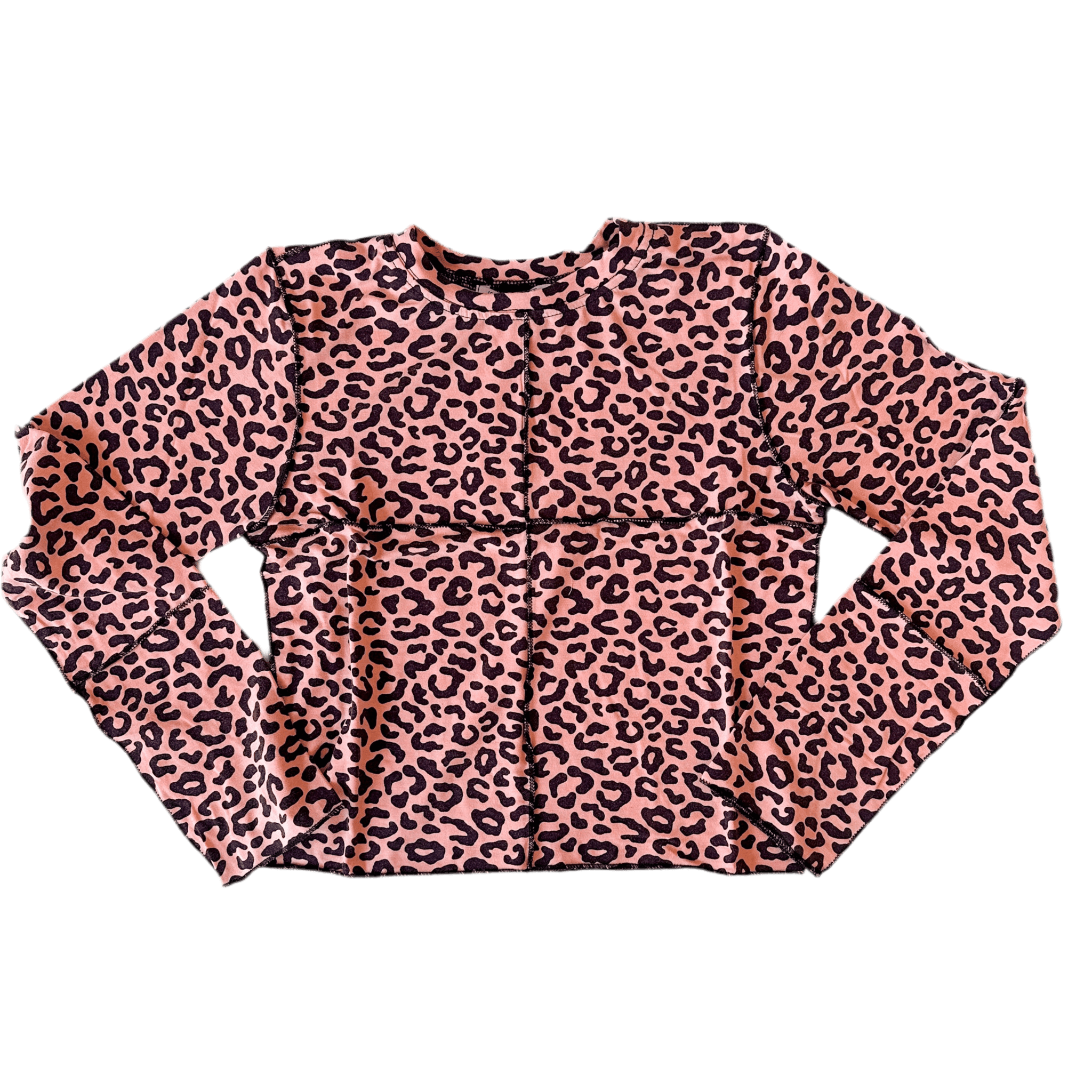 pink leopard print top