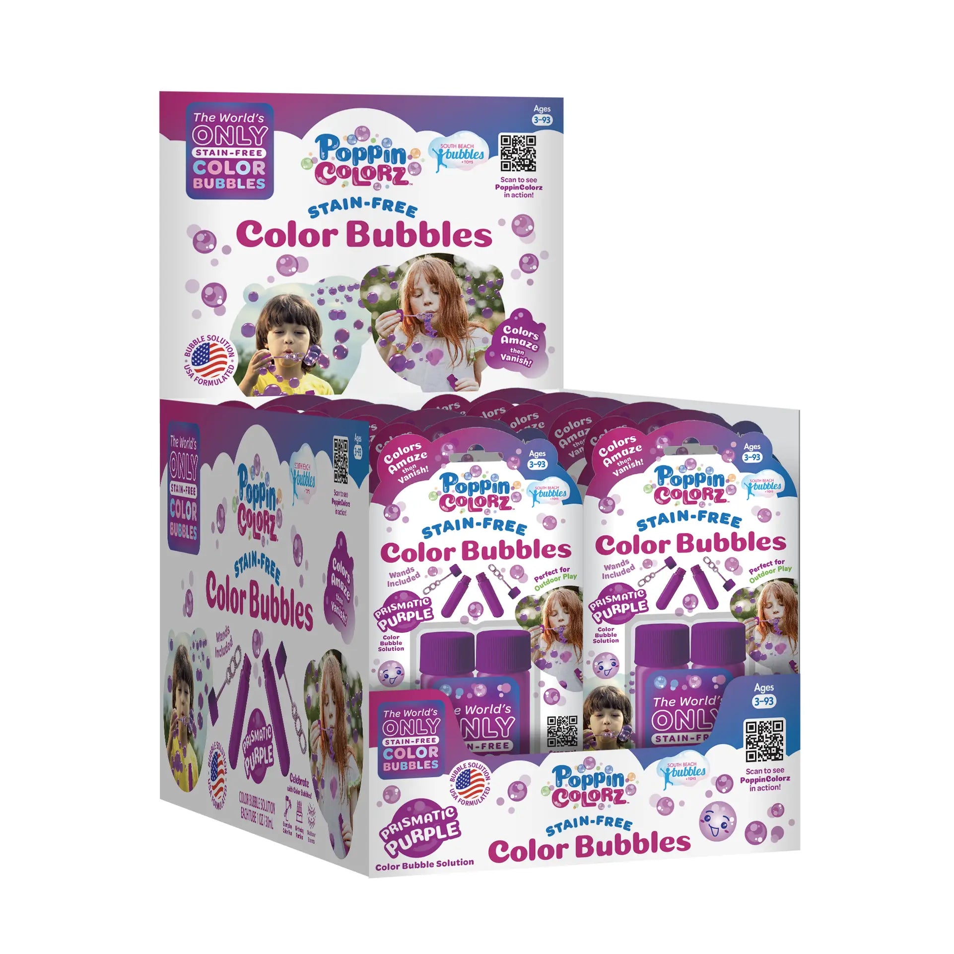 PoppinColorz 2-Pack Prismatic Purple Tubes