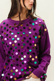 Vanilla Monkey Mardi Gras Spangled Sweater