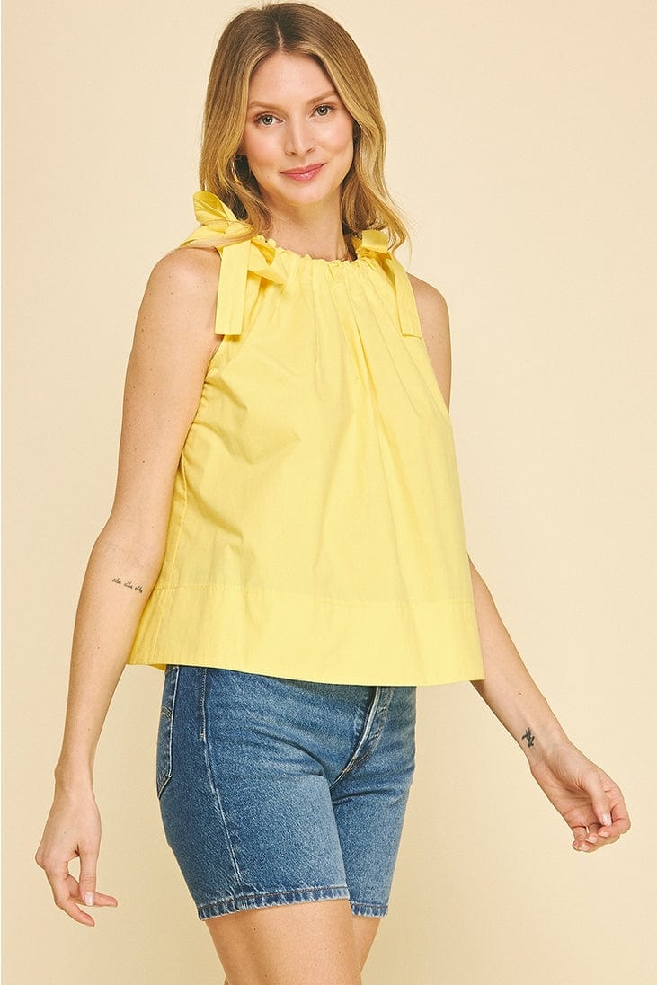 Pinch Tie Shoulder Sleeveless Top - Little Miss Muffin Children & Home