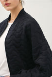 Be Cool Quilted Zip Up Bomber Jacket