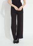 Nadia Zip Front Ponte Trouser in Black