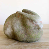 The Royal Standard Terracotta Stone Bunny Décor in Antique Green