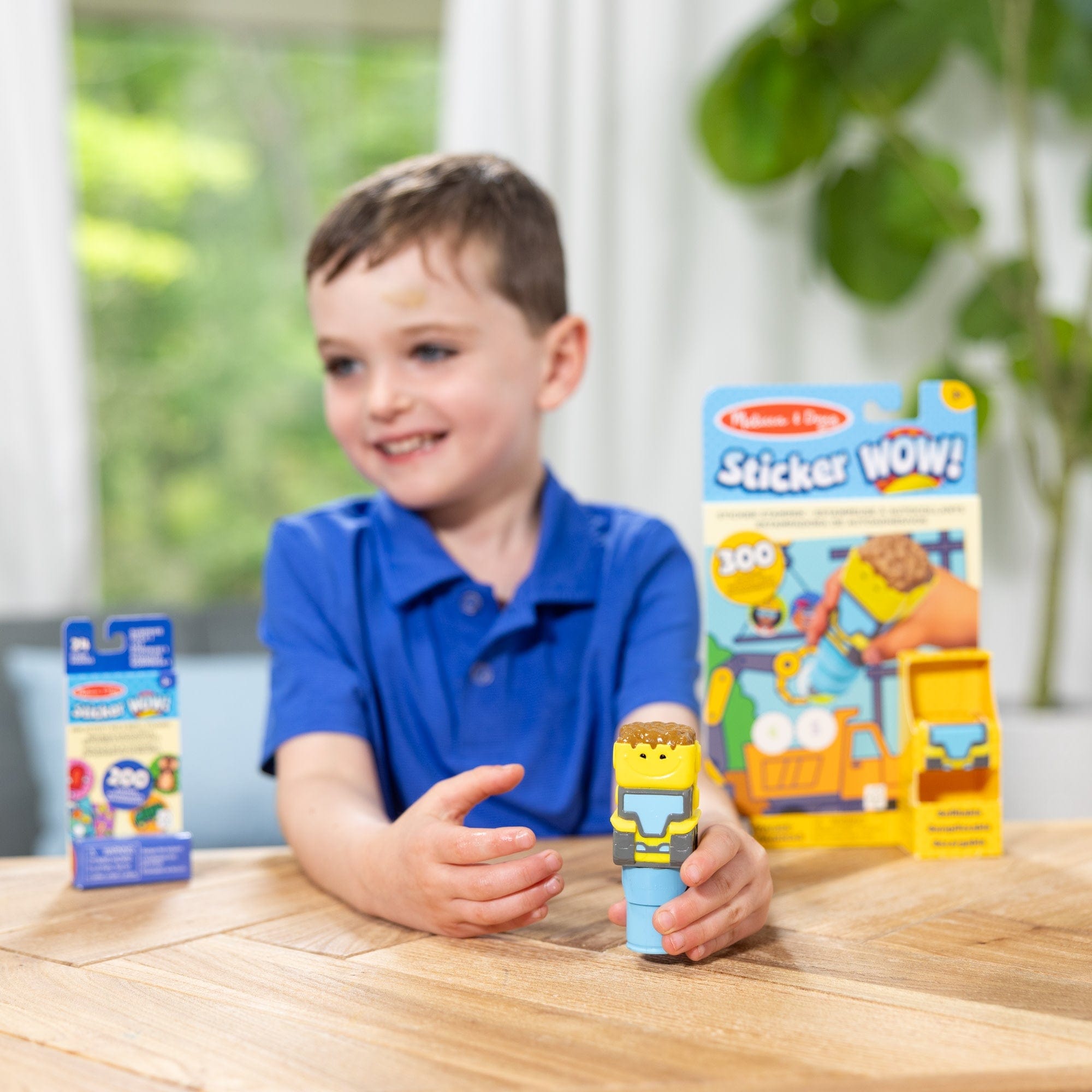 Melissa & Doug Melissa & Doug Sticker WOW! Activity Pad & Sticker Stamper - Bulldozer - Little Miss Muffin Children & Home