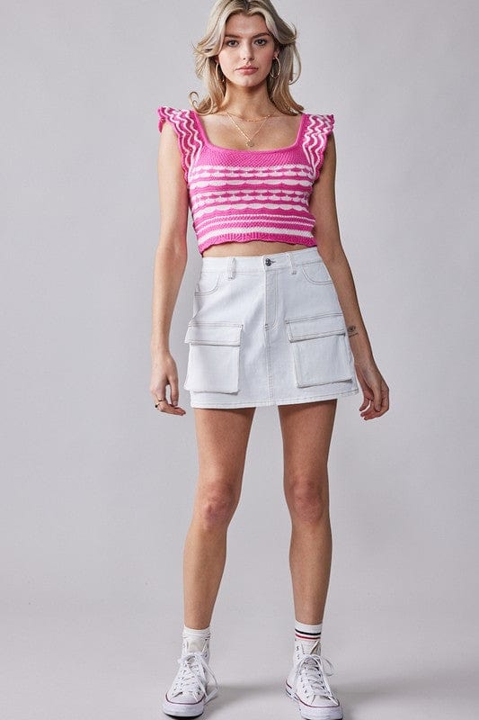 Fashion Week Fashion Week Denim Flap Pocket Cargo Mini Skirt - Little Miss Muffin Children & Home