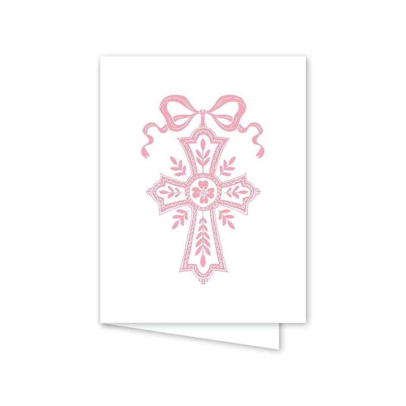 Dogwood Hill Dogwood Hill Neoclassic Cross Pink Card - Little Miss Muffin Children & Home