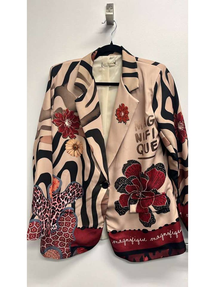 Italian Frida Pop Art Print Blazer