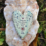 Clay Fossils Mom Endless Love Handmade Pottery Heart Memento