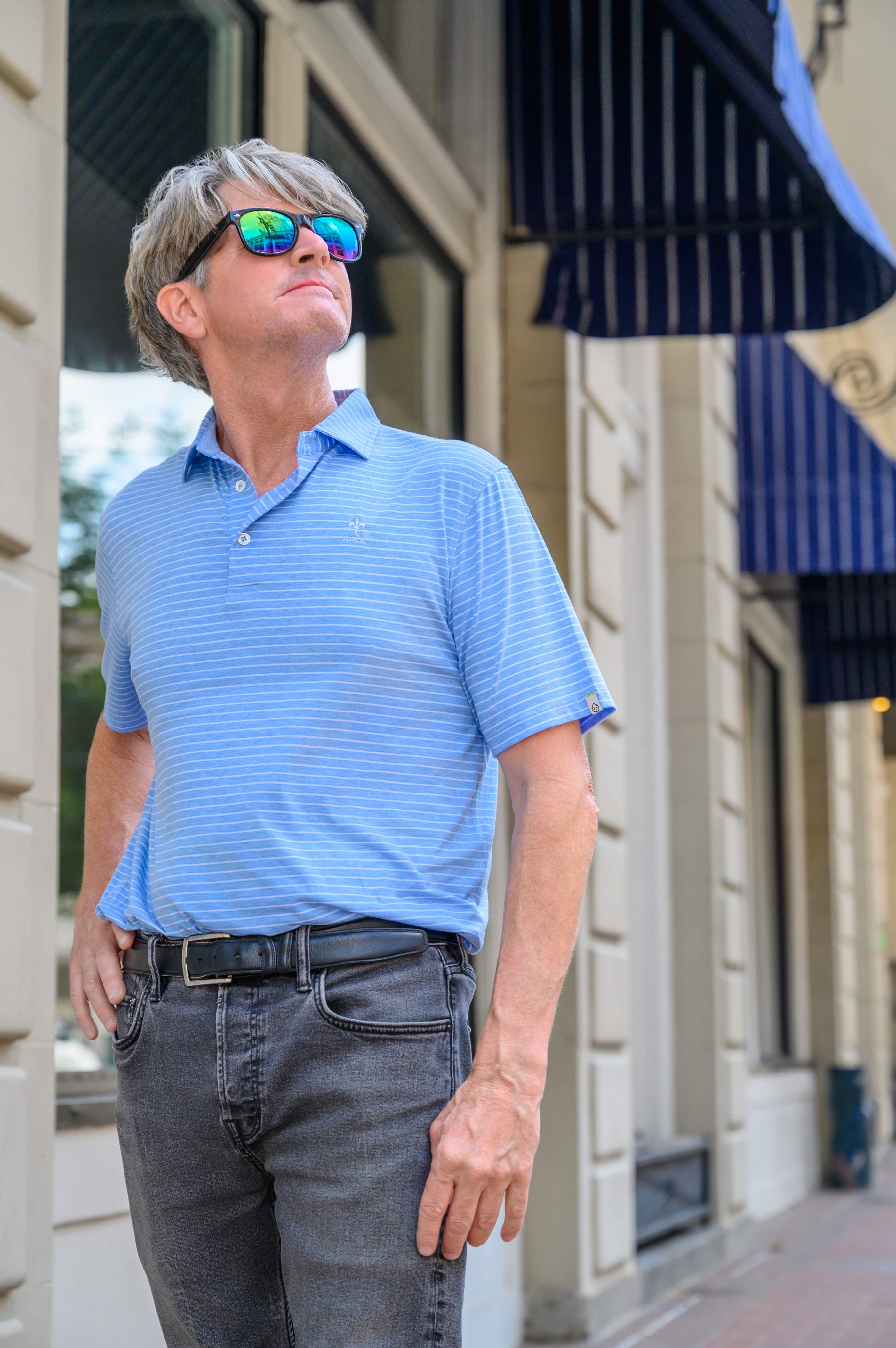 Nola Shirts Blue Stripe Nola/Tasc FDL - Little Miss Muffin Children & Home