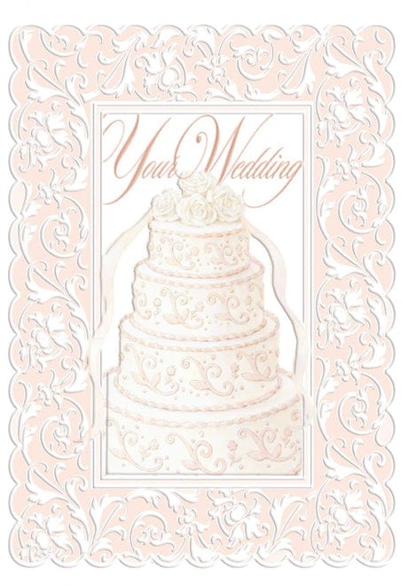 For Arts Sake For Arts Sake Embossed Cake Shaped Wedding Card - Little Miss Muffin Children & Home