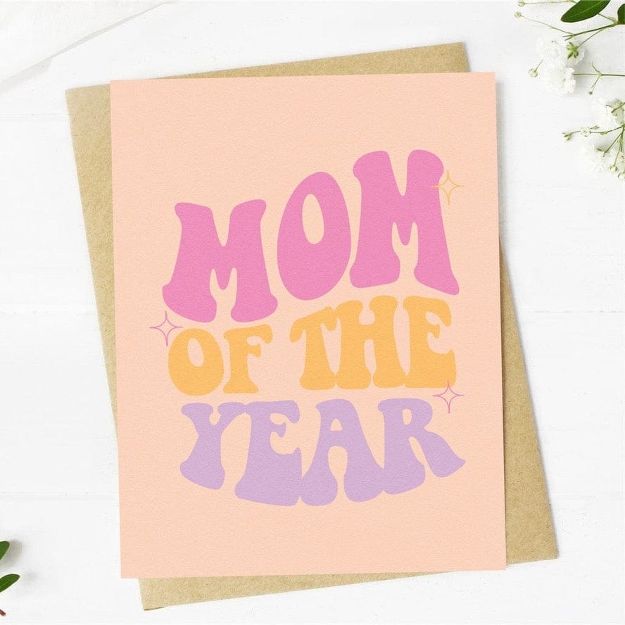 Big Moods Big Moods "Mom of the Year" Lettering Greeting Card - Little Miss Muffin Children & Home