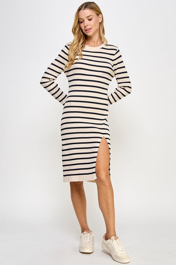 Ellison Ellison Long Sleeve Striped Sweater Dress - Little Miss Muffin Children & Home