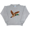 Bailey Boys Crew Neck Duck Sweater in Grey - Little Miss Muffin Children & Home