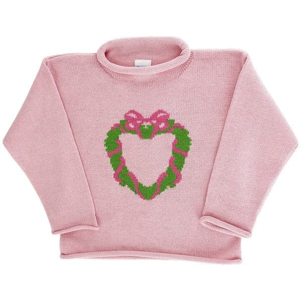 Bailey Boys Bailey Boys Roll Neck Sweater -Wreath on Pink - Little Miss Muffin Children & Home